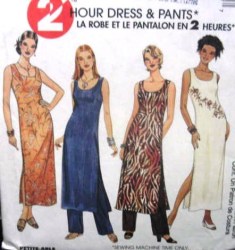 2190 2 HR LONG SLIT SHIFT DRESS,PANTS PATTERN 10-14,18-22,12-16